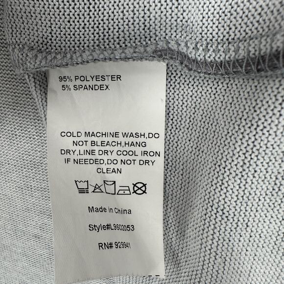 LUUKSE Grey Leopard Animal Print V Neck Long‎ Sleeve Casual Top Size 1X - Picture 5 of 7